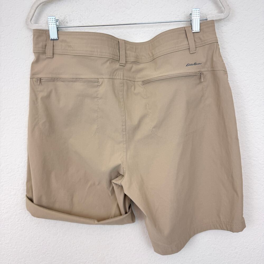 Eddie Bauer Womens Rolled Hem Bermuda Shorts Size 14 UPF 50 Active Summer Tan - Picture 3 of 7